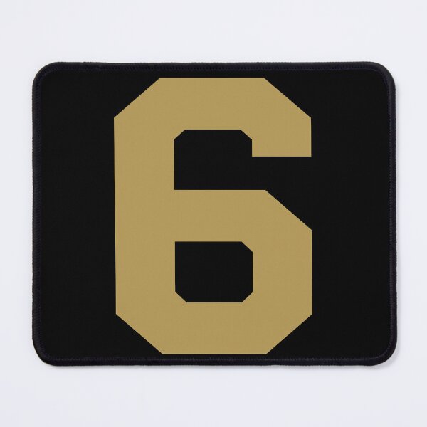 Item preview, Number 6, Gold six, Sports number 6 designed and sold by TheCultStuff.