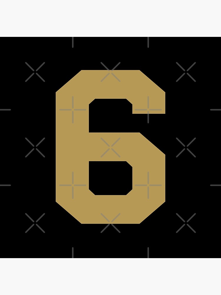 "Number 6, Gold six, Sports number 6" Poster by TheCultStuff Redbubble