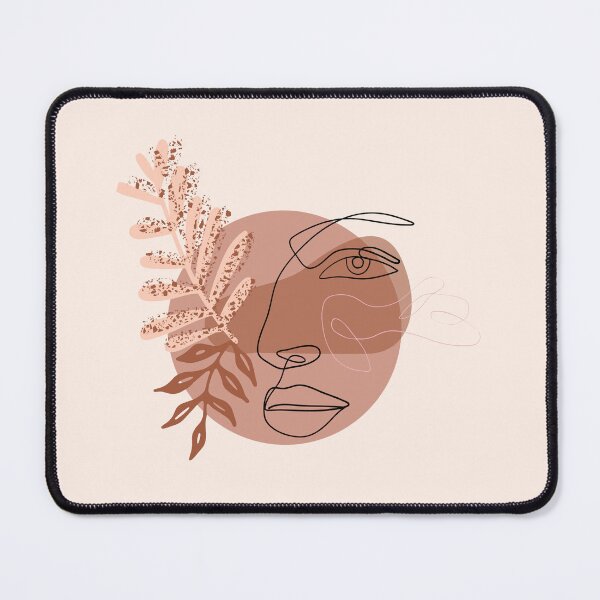 Item preview, Dibujo de mujer de una línea con plantas boho abstractas designed and sold by Ivanka Lanova.
