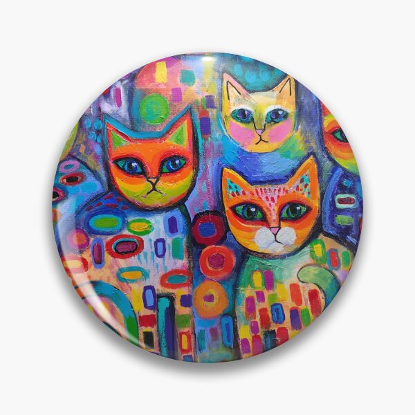 Item preview, Psychedelic cats designed and sold by Karin Zeller.