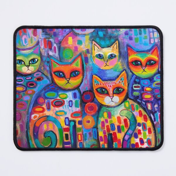 Item preview, Psychedelic cats designed and sold by Karin Zeller.