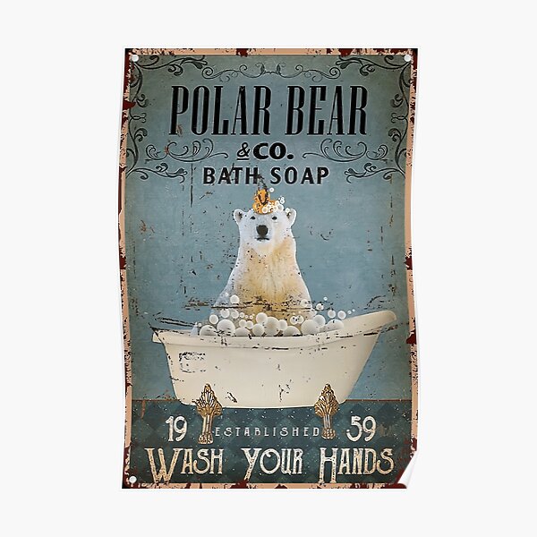 "Polar Bear Bath Soap 19 Established 59 Wash Your Hands Polar Bear