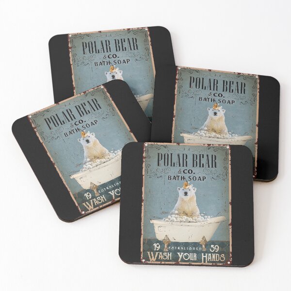 Item preview, Polar Bear Bath Soap 19 Established 59 Wash Your Hands - Polar Bear Bathroom Decor designed and sold by douglasNVD.
