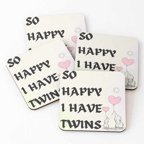 Item preview, So Happy I Have Twins-Pillows & Totes designed and sold by Merry Moon Store.