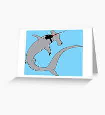 Sharks with lasers on their heads Greeting Card