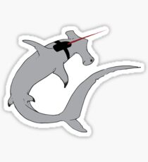 Sharks with lasers on their heads Sticker