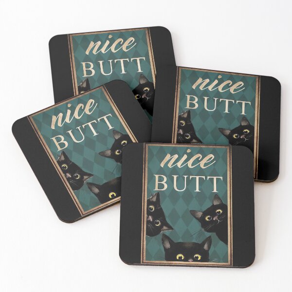 Item preview, Cat Kitten Nice Butt Poster - Kitten Cat Nice Butt Poster - Three Black Cat Nice Butt Poster -  designed and sold by douglasNVD.