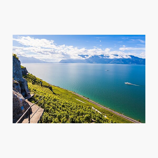 Item preview, Lavaux wine region on Lake Geneva in Switzerland designed and sold by dieterich.