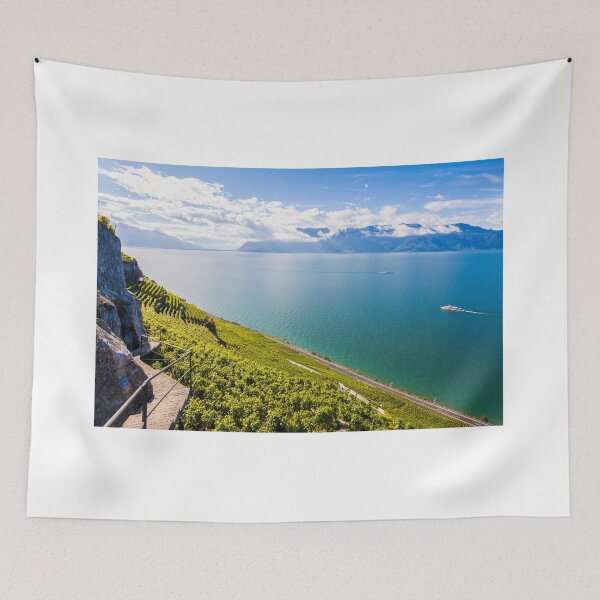 Item preview, Lavaux wine region on Lake Geneva in Switzerland designed and sold by dieterich.