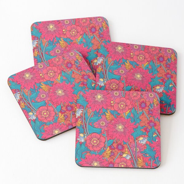 Item preview, The pink garden flowers designed and sold by Swadeillustrations.