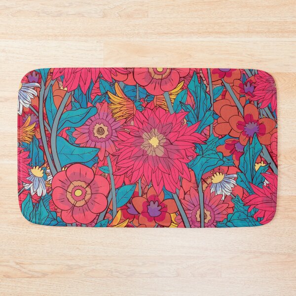 Item preview, The pink garden flowers designed and sold by Swadeillustrations.