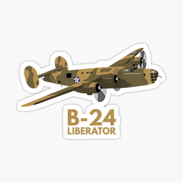 "B-24 Liberator WW2 Heavy Bomber " Sticker By DU5vmg5Mf | Redbubble