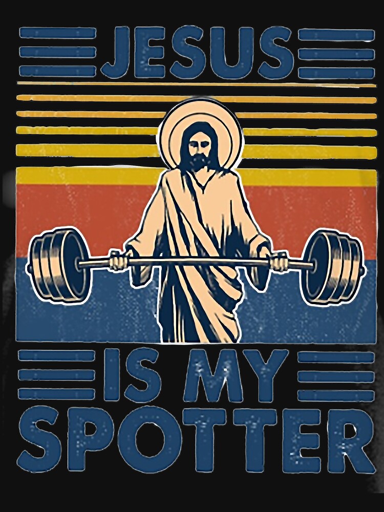 Funny Jesus Christian Weight Lifting Men Women Gym Gag Gifts T-Shirt 