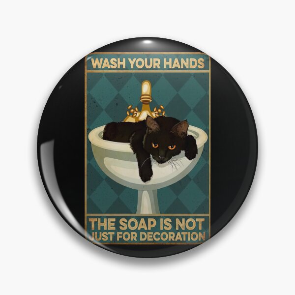 Item preview, Black Cat Wash Your Hands The Soap Is Not Just For Decoration - Black Cat Bathroom -  Black Cat Bath Soap designed and sold by PaulaSpringArt.
