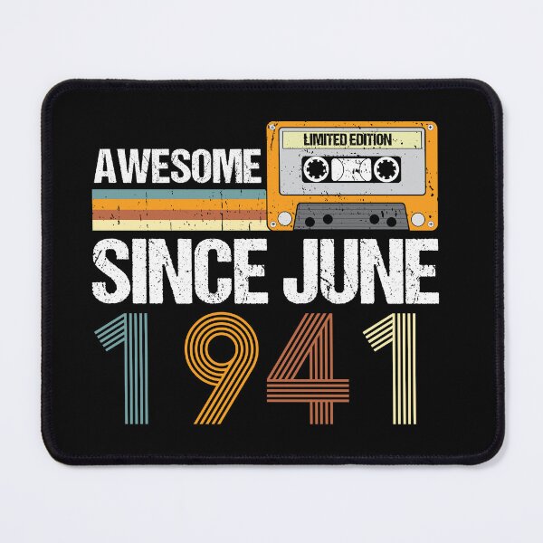 Item preview, Awesome Since June 1941 | vintage 1941 birthday | 81nd Birthday Gift  designed and sold by AMINE  ★★★★★.