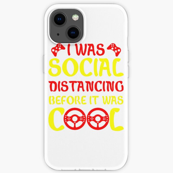 Blague de joueur sur la distanciation sociale Coque souple iPhone