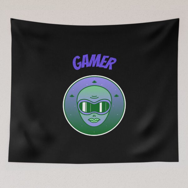Item preview, Gamer with Retro Patch Alien designed and sold by PRIVARSHU.