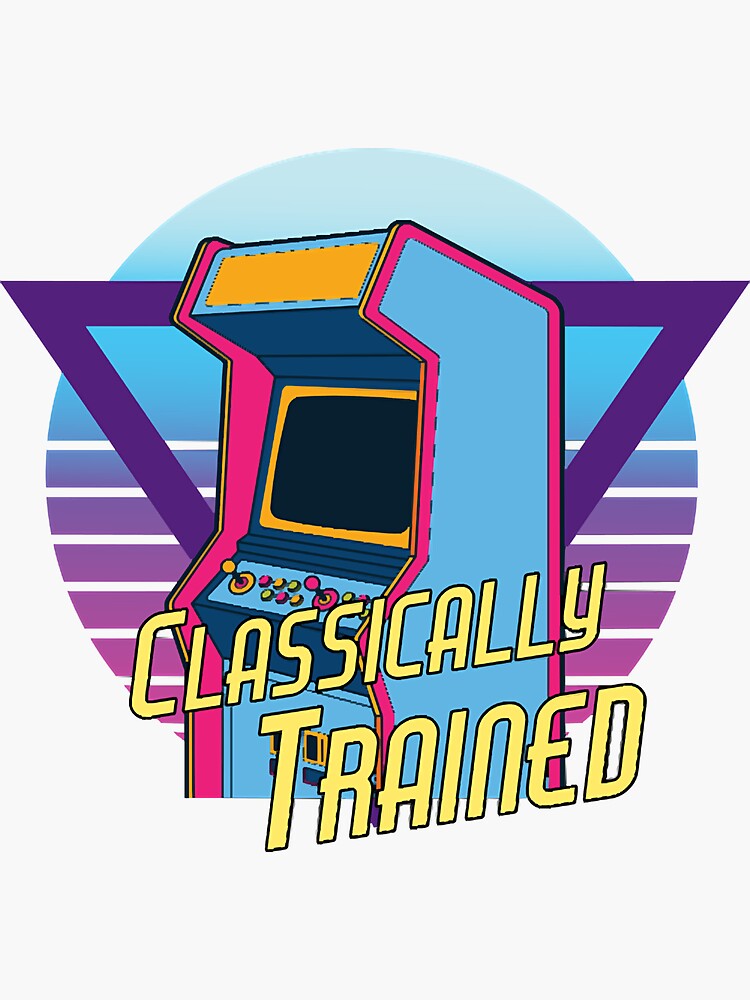 "Retro Gaming Video Game Quotes Player Classically Trained " Sticker by