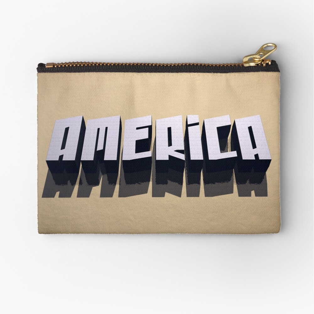 America In 3D Zipper Pouch