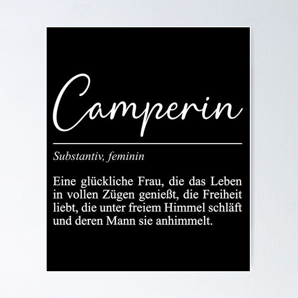 Artikel-Vorschau von Lustiges Damen Camperin Lautschrift Camping, designt und verkauft von Shirt-Kaiser.