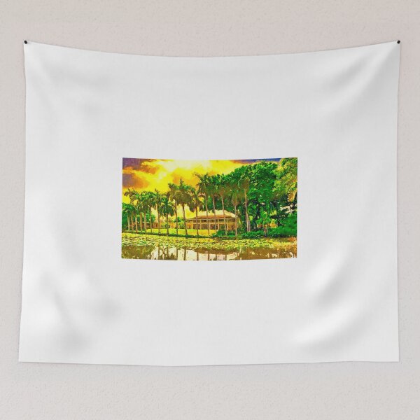 Item preview, Bonnet House Museum and Gardens in Fort Lauderdale, Florida, at sunset  designed and sold by NickoPrints.