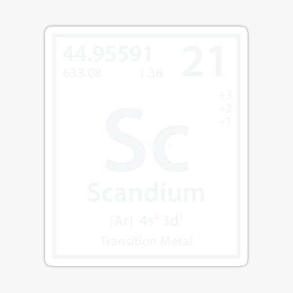 Scandium Element Sticker