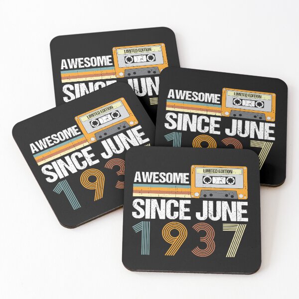 Item preview, Awesome Since June 1937 | Vintage 1937 Birthday | 85nd Birthday Gift  designed and sold by AMINE  ★★★★★.