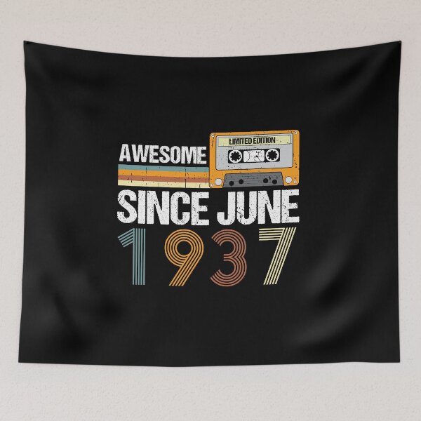 Item preview, Awesome Since June 1937 | Vintage 1937 Birthday | 85nd Birthday Gift  designed and sold by AMINE  ★★★★★.