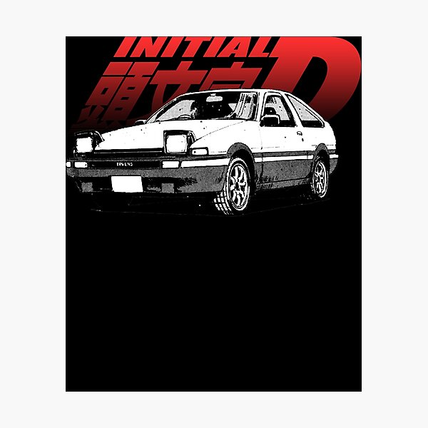 超レア】山田ジロー 直筆サイン プリント画 トヨタ AE86 イニシャルD-