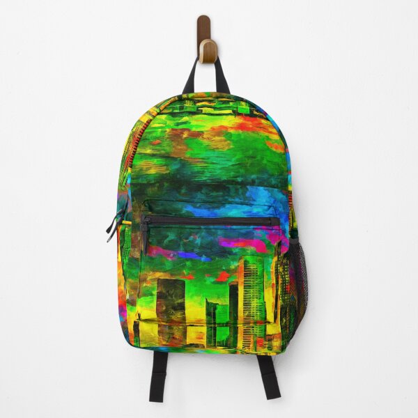 Item preview, Skyline of Downtown Tampa, Florida - colorful painting designed and sold by NickoPrints.