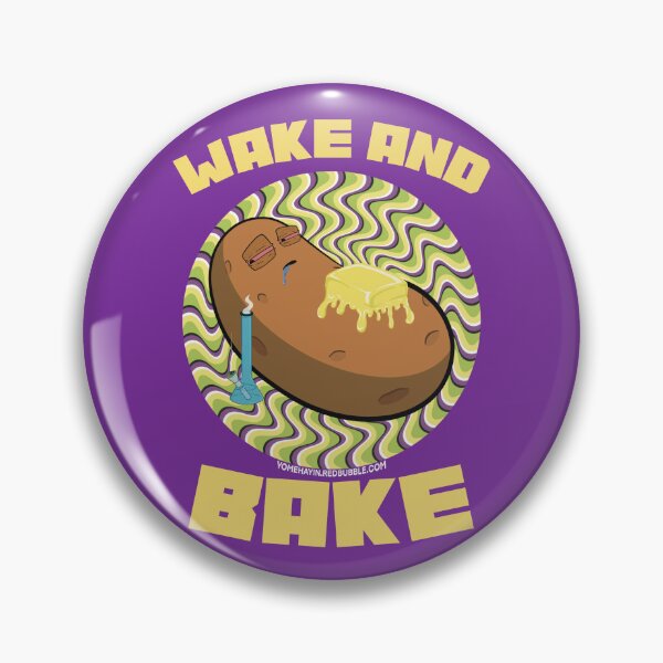 Item preview, Wake and bake stoner baked potato with bong optical illusion 1 designed and sold by YomeHayin.