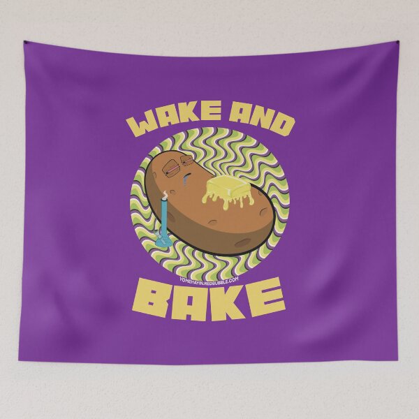 Item preview, Wake and bake stoner baked potato with bong optical illusion 1 designed and sold by YomeHayin.