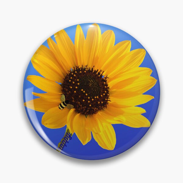 Item preview, Bright Yellow Sunflower with a Gold Bee designed and sold by CreateShape.