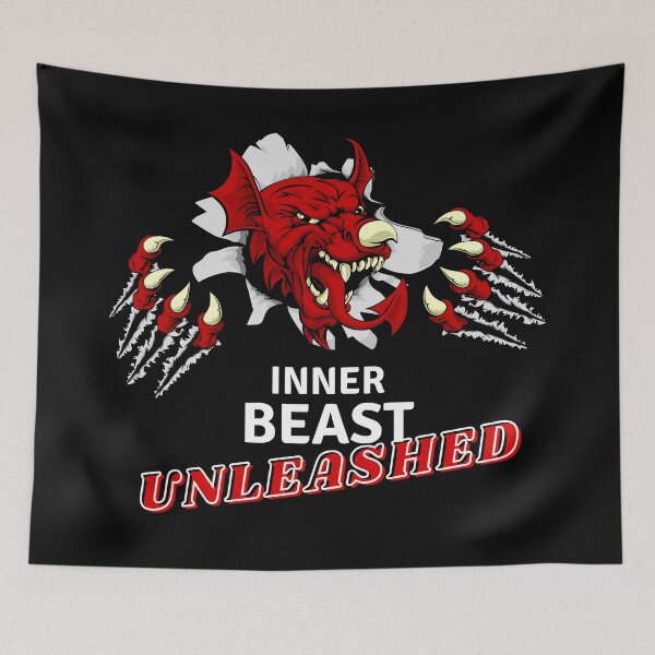 Item preview, Inner Beast Unleashed Slogan Design designed and sold by CreativNode.