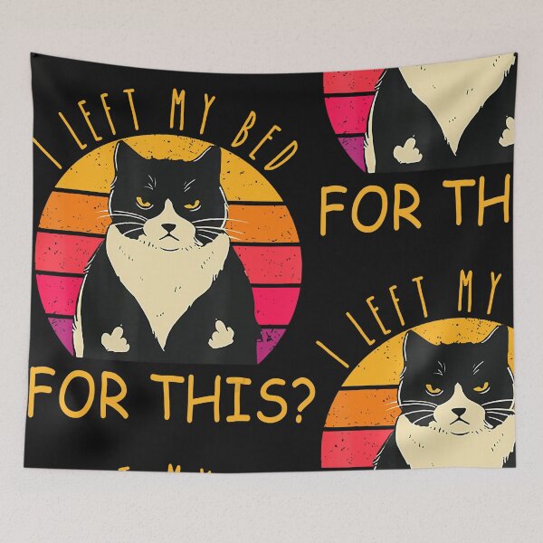 Item preview, Funny-Vintage-Black-Cat-I-Left-My-Bed-For-This designed and sold by Spurlock Ward.