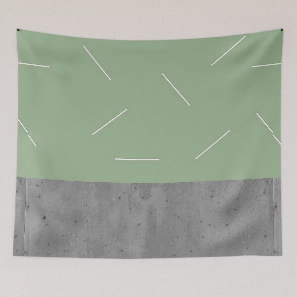 Item preview, Sage green with white streaks and gray concrete designed and sold by Ninaeva.