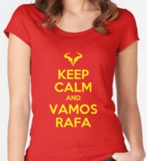 Keep Calm and Vamos Rafa Women's Fitted Scoop T-Shirt