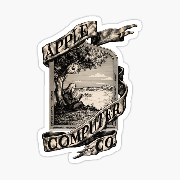 Apple Computer Co., First logo Sticker for Sale by MalvadoPhD