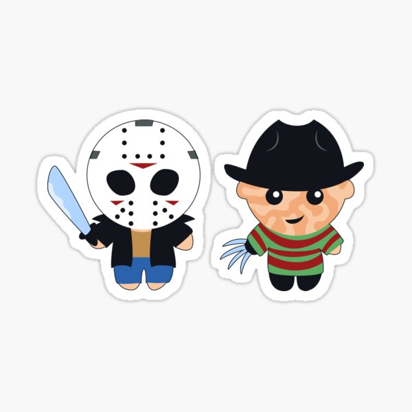 Kid Jason and Kid Freddy Sticker