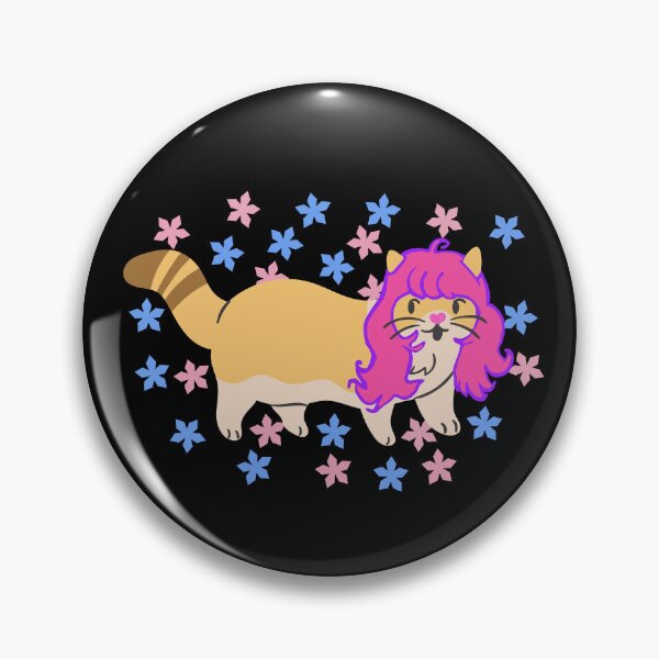 Item preview, Cat Wearing A Pink Wig With Flowers designed and sold by wildjellybeans.
