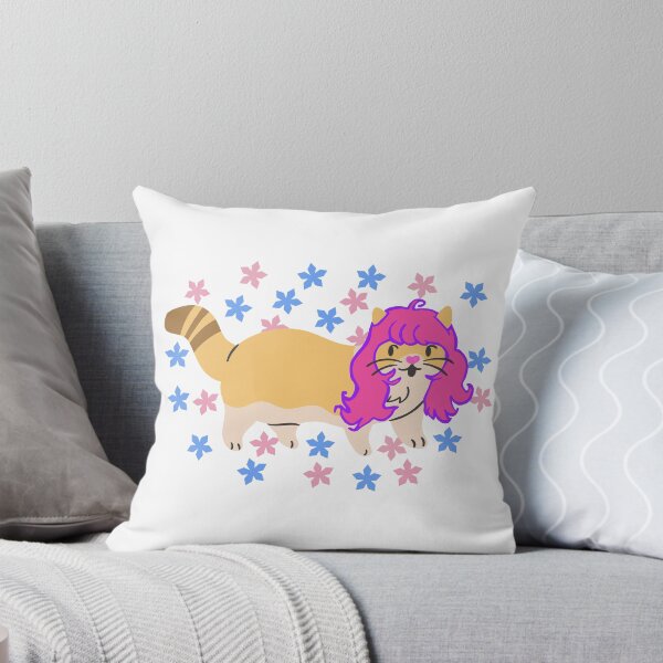 Item preview, Cat Wearing A Pink Wig With Flowers designed and sold by wildjellybeans.