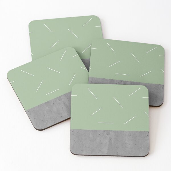 Item preview, Sage green with white streaks and gray concrete designed and sold by Ninaeva.