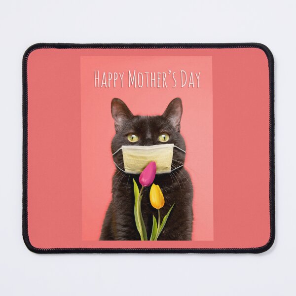 Item preview, Happy Mothers Day Cat In Face Mask With Flowers Holiday  designed and sold by friendnet.