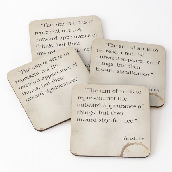 Item preview, Aristotle Philosophy Writer Quote Inspirational Saying Poem Passion Life Happiness designed and sold by OnHeathAndMoor.
