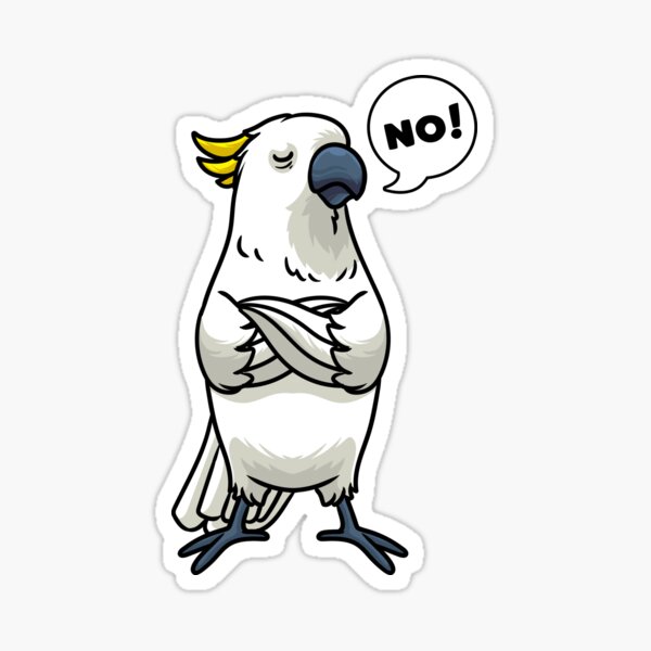 Item preview, Stubborn Cockatoo Parrots Bird designed and sold by ZimStar.