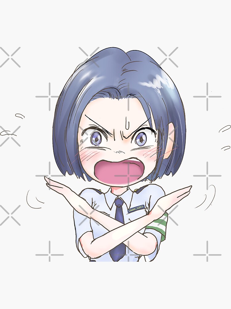 "angry anime girl face "AHHHHH"" Sticker by abdelhaybou | Redbubble