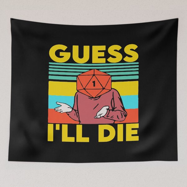 Item preview, Guess I_ll Die D20 Dice RPG Classic T-Shirt designed and sold by Caslull0909.