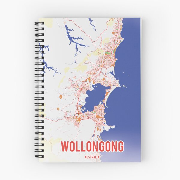 Item preview, Wollongong map printable - map gift for boyfriend & map gift artwork designed and sold by PostersProf1.