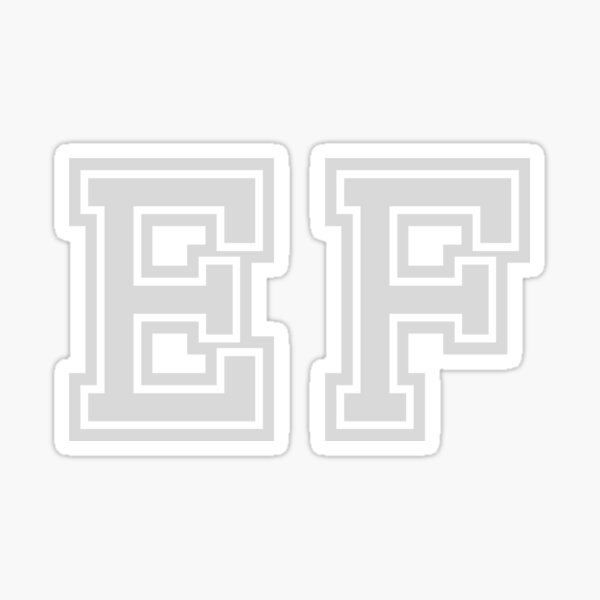 Item preview, E.F. Varsity Initials | Varsity Letters | Black And White | Personalised Gifts designed and sold by Avo And Sriracha.
