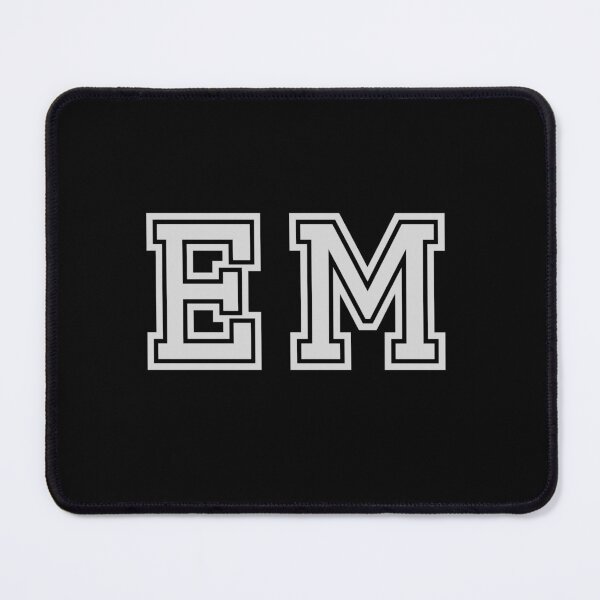 Item preview, E.M. Varsity Initials | Varsity Letters | Black And White | Personalised Gifts designed and sold by Avo And Sriracha.
